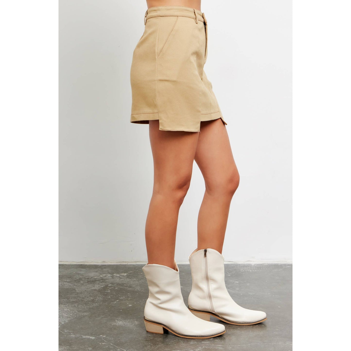 Cotton Twill Mini Skirt