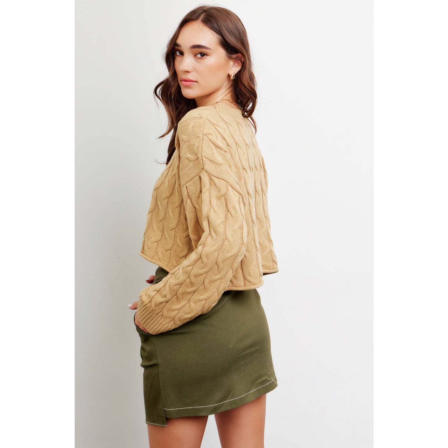 Cotton Twill Mini Skirt