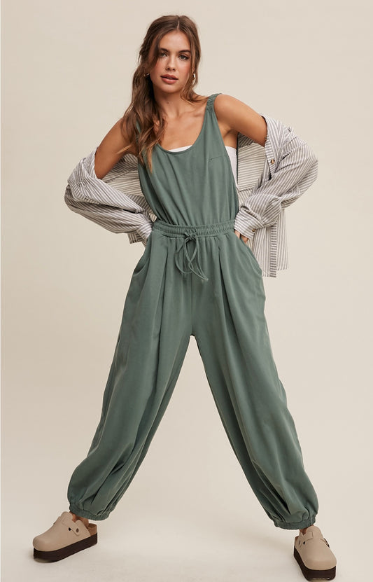 Olivia Tank and Jogger Green Jumpsuit