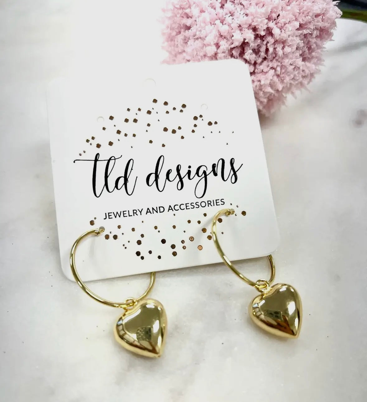 Golden Heart Earrings