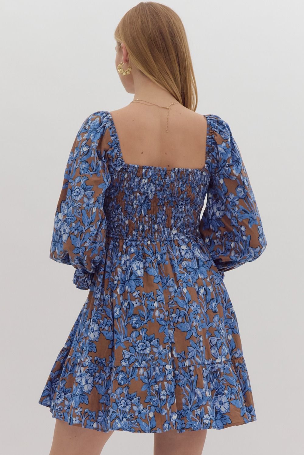 Fields of Blue Long Sleeve Dress